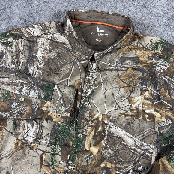 Field & Stream Other - Field & Stream REALTree Camo Shirt Mens 2XL Roll Tab Vented Button Down Pockets